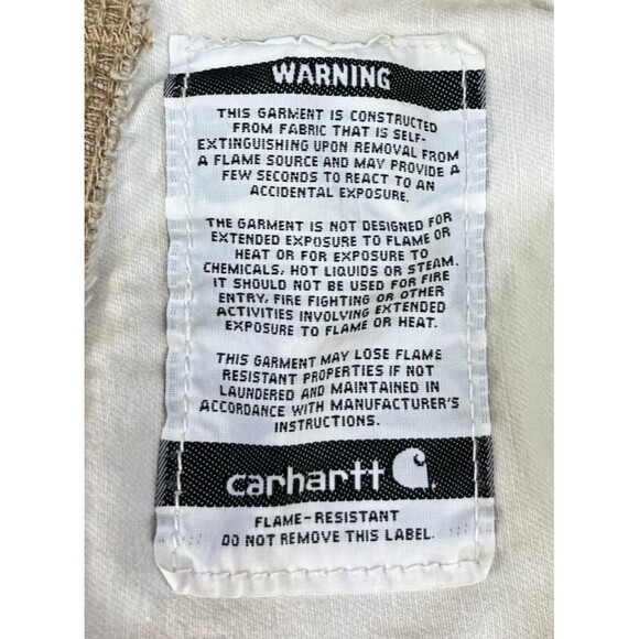 Carhartt FR Pants Men's 36x30 (Fits 35x29) Beige Cargo Flame Resistant FRB240 - Picture 6 of 14